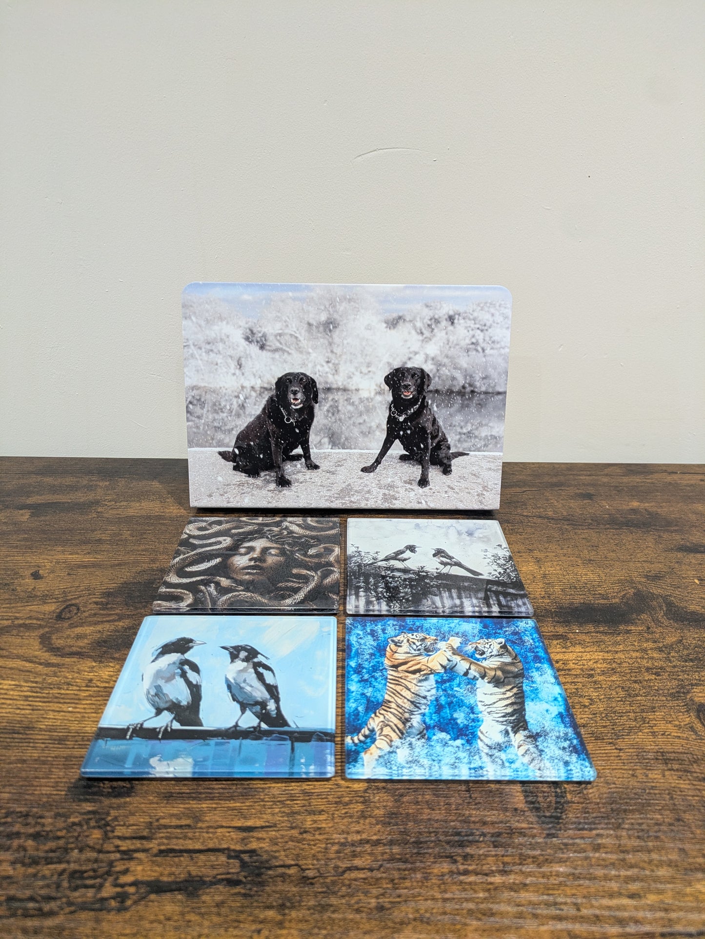 Picture Stand and 4 Piece Coaster Set